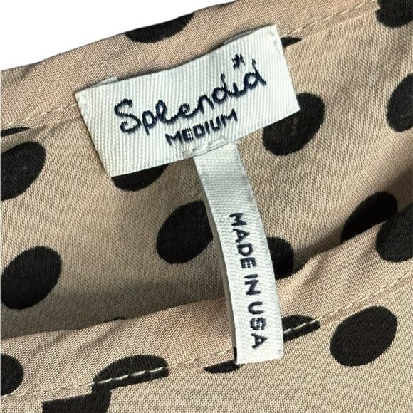 Splendid ivory Flutter Sleeve Blouse Relaxed Fit size medium - Picture 3 of 8